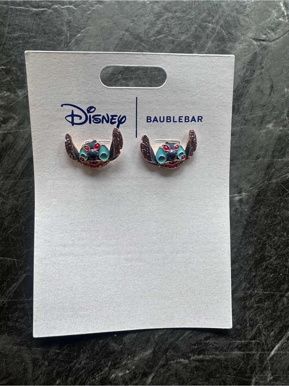BaubleBar Disney Stitch Stud Earrings - Teal, Purple and Pink